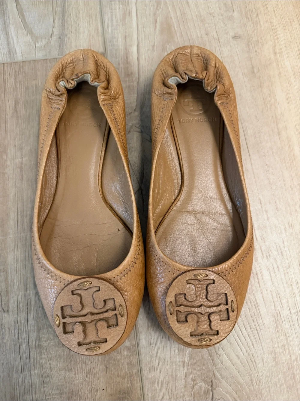Tory Burch Reva Leather Ballet Flats Women’s Size 6